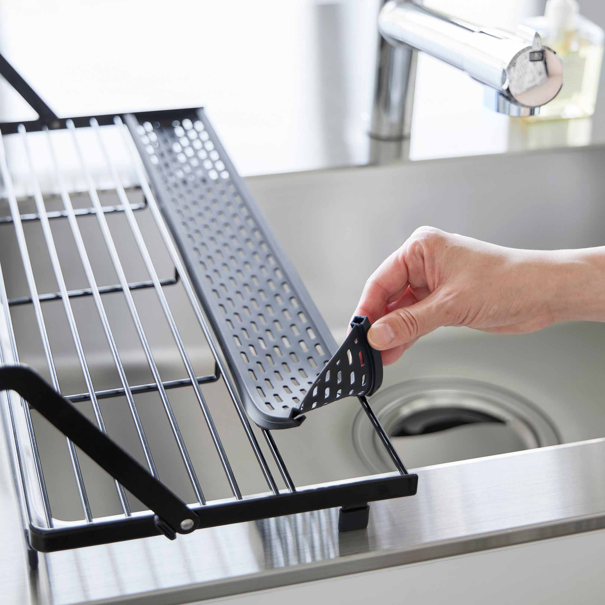 Slim Over-the-Sink Dish Drying Rack - Steel - Image 15