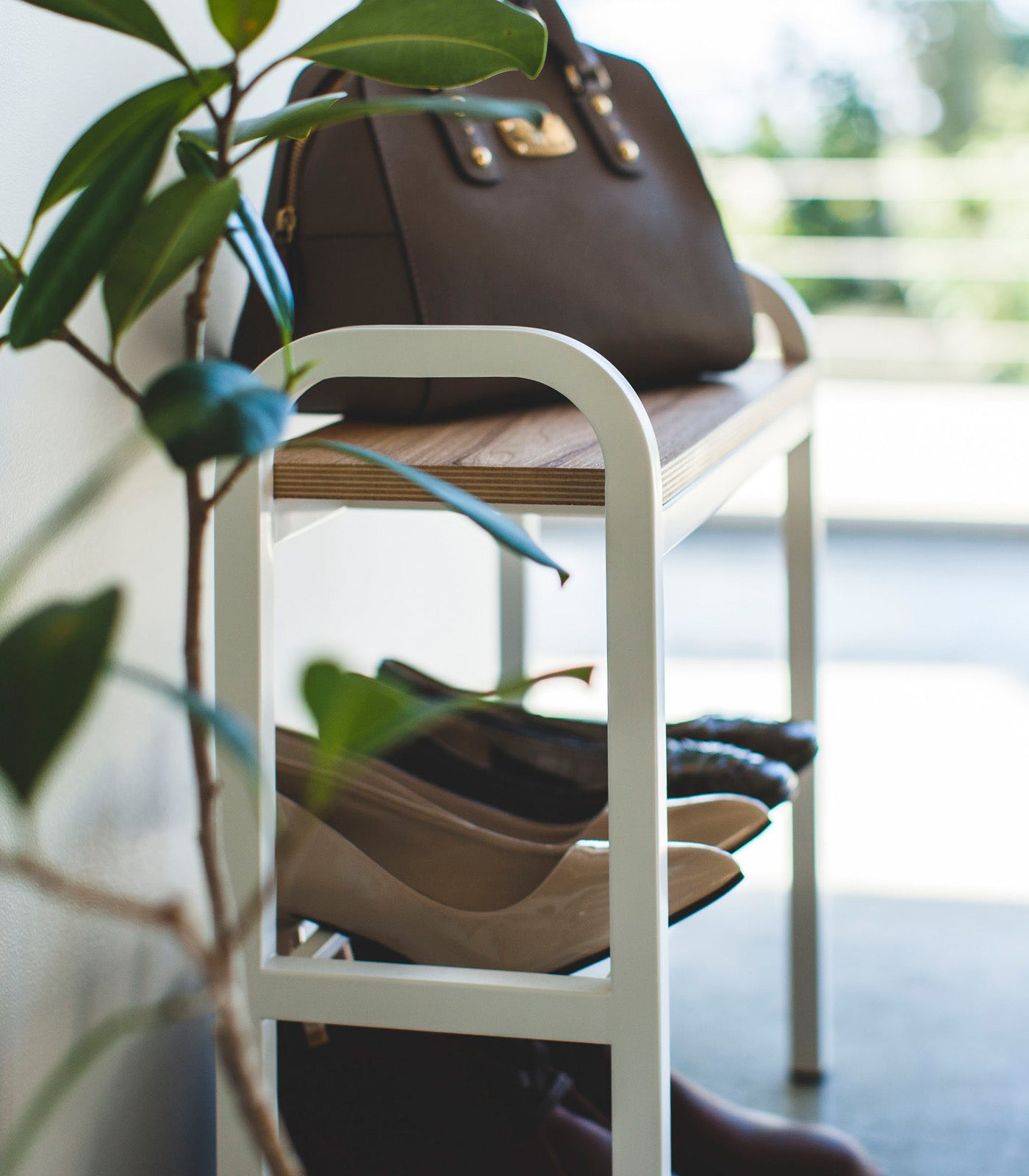 Shoe Organizer & Bench (18 H) - Steel + Wood - Image 7
