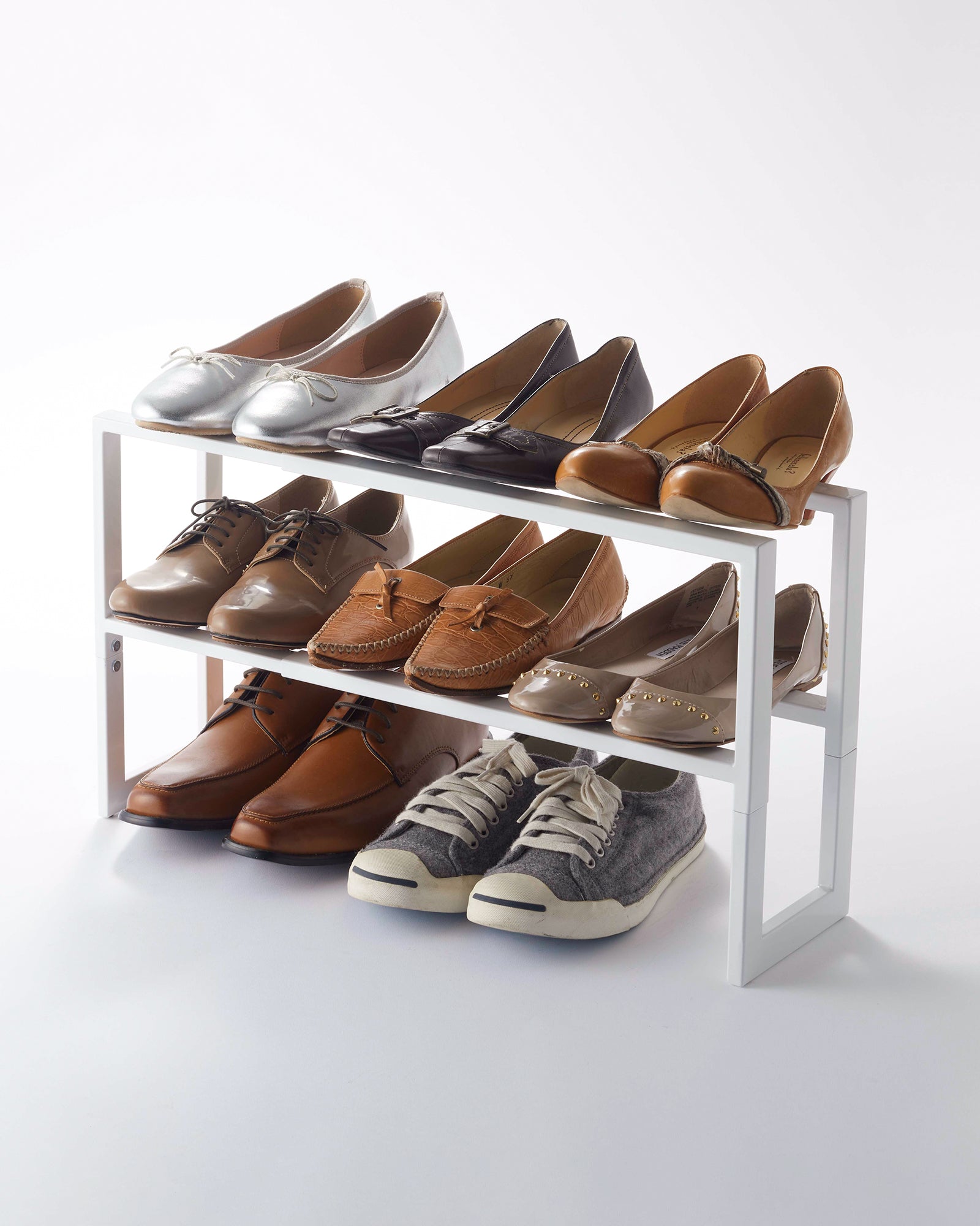 Two-Tier Expandable Shoe Rack (11.8 H) - Steel