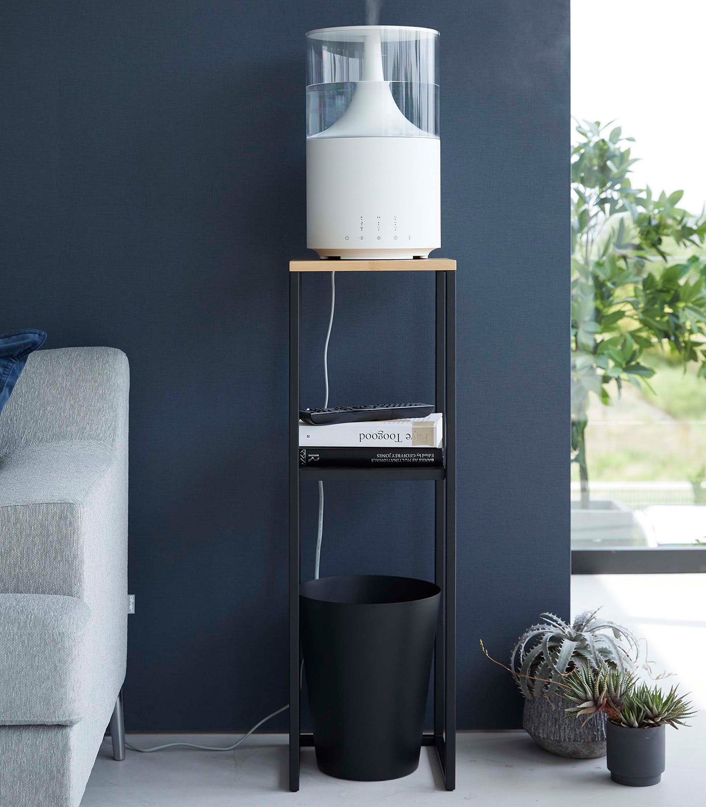 Two-Tier Display & Storage Shelf (31.5 H) - Steel + Wood - Image 13