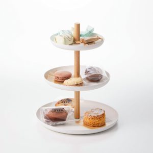 Serving Stand - Steel + Wood