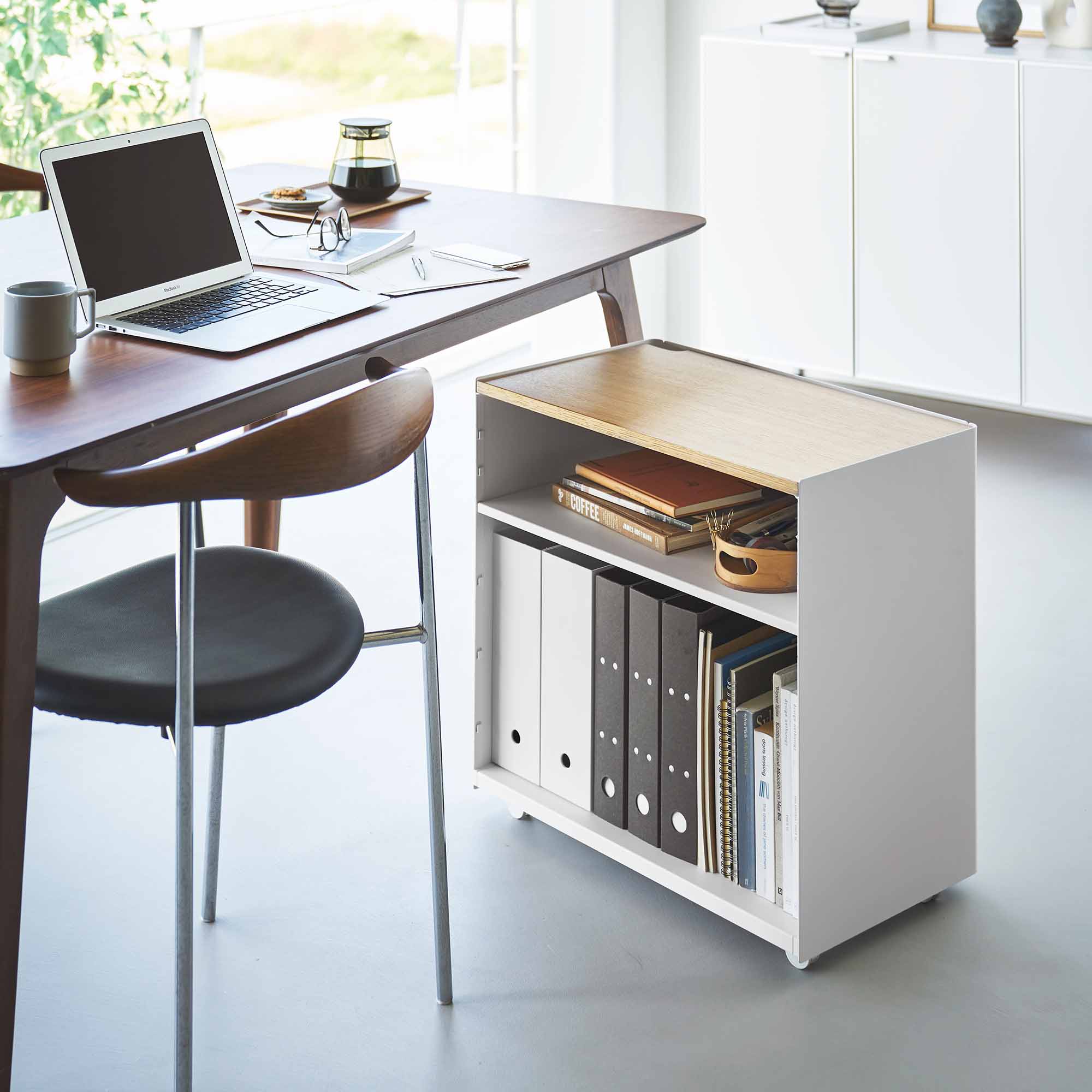 Mobile Hideaway Storage Cart (23 H) - Steel + Wood - Image 4