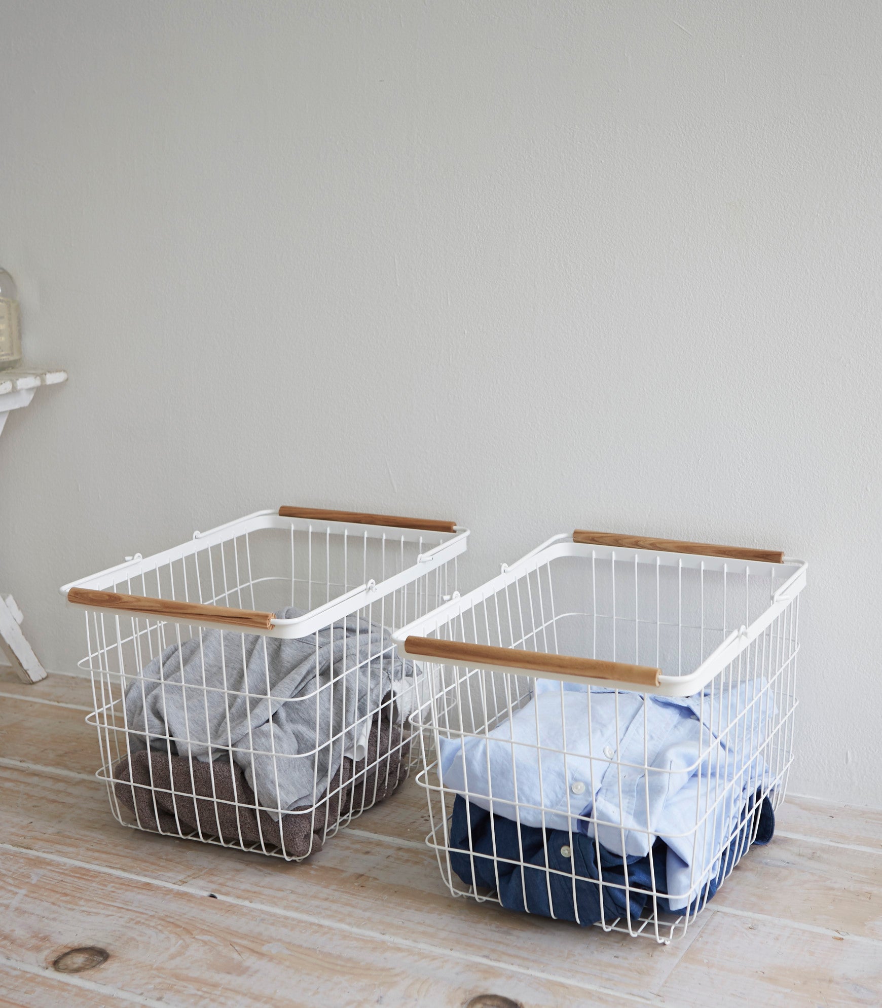 Wire Basket - Two Sizes - Steel + Wood - Image 3