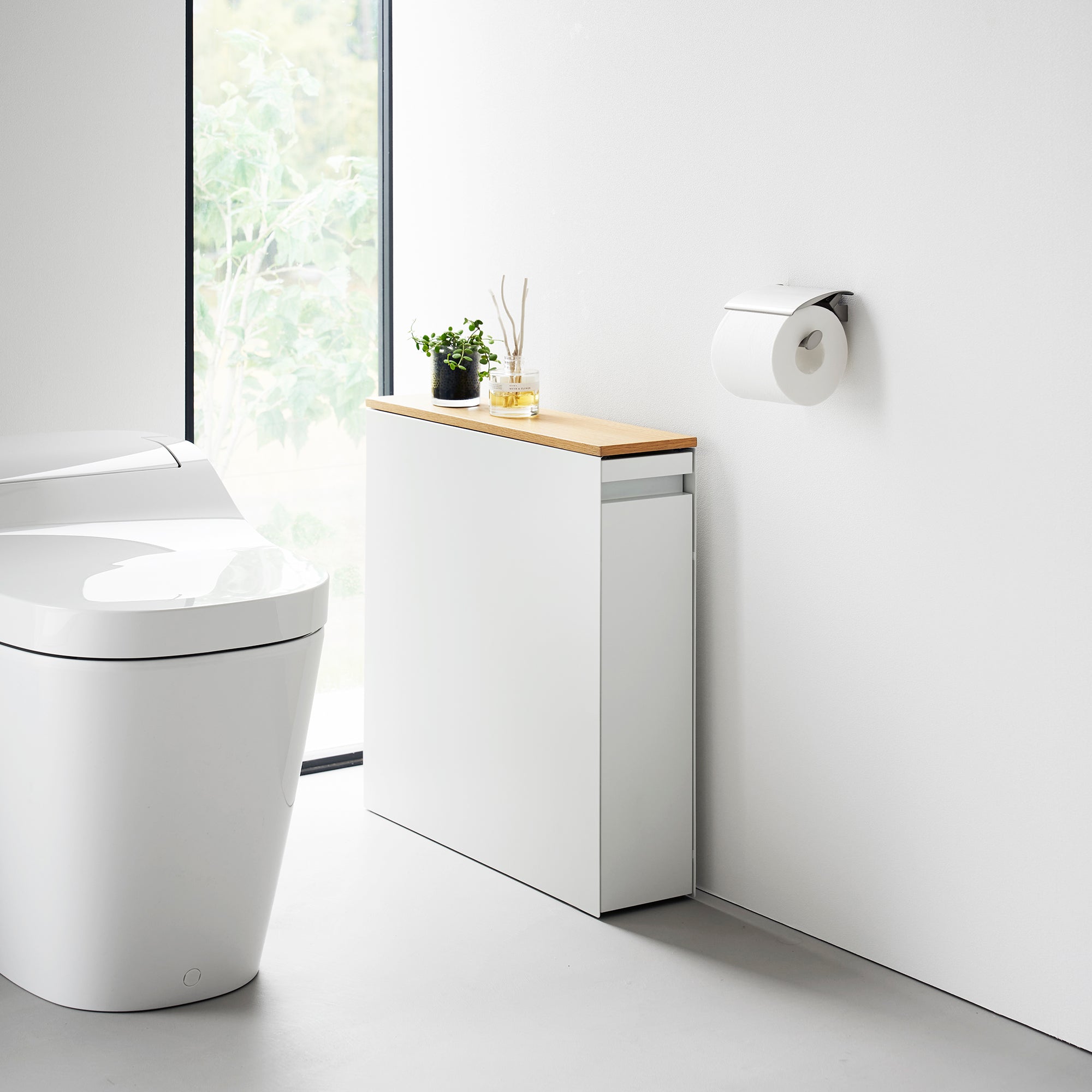 Pull-Out Bathroom Storage Cabinet - Steel + Wood - Image 6