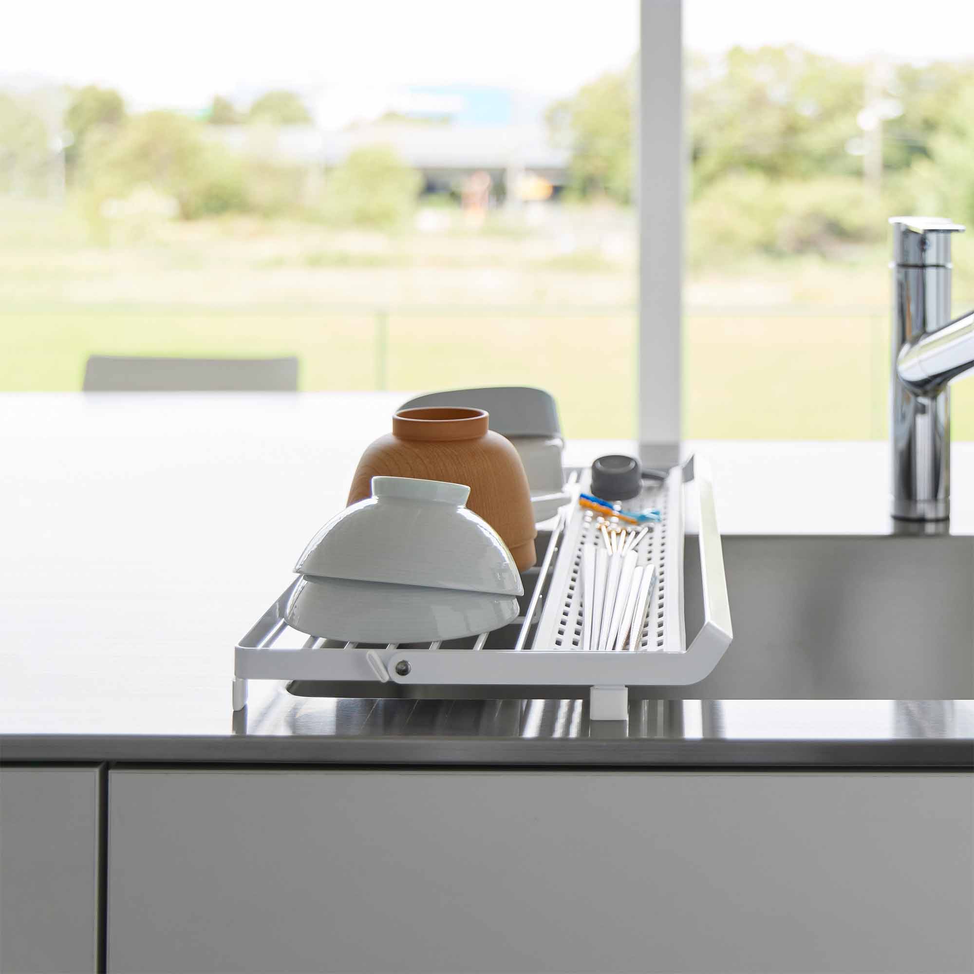 Slim Over-the-Sink Dish Drying Rack - Steel - Image 7