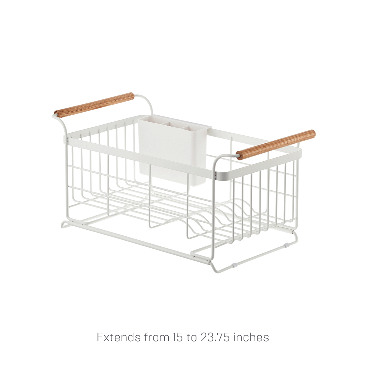 Over-the-Sink Dish Rack - Steel + Wood - Image 2