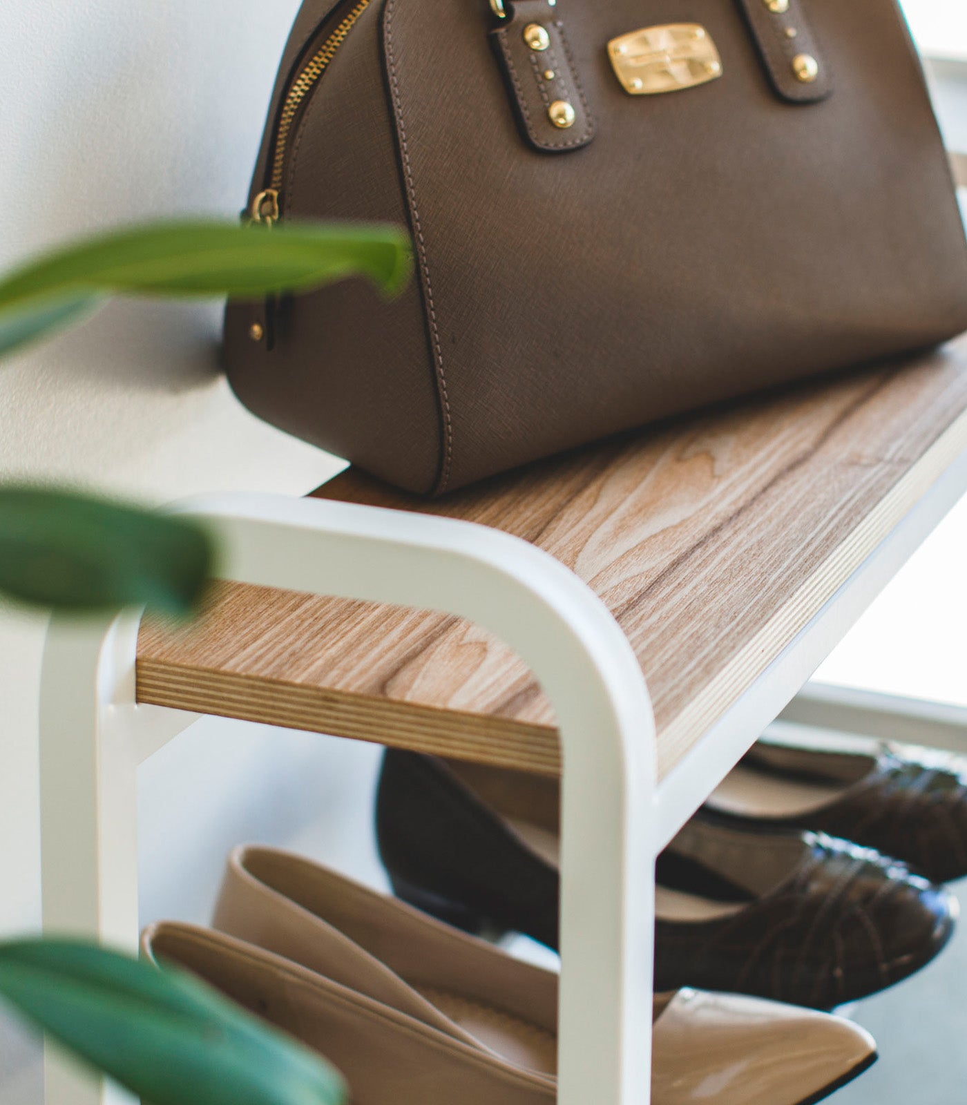Shoe Organizer & Bench (18 H) - Steel + Wood - Image 5