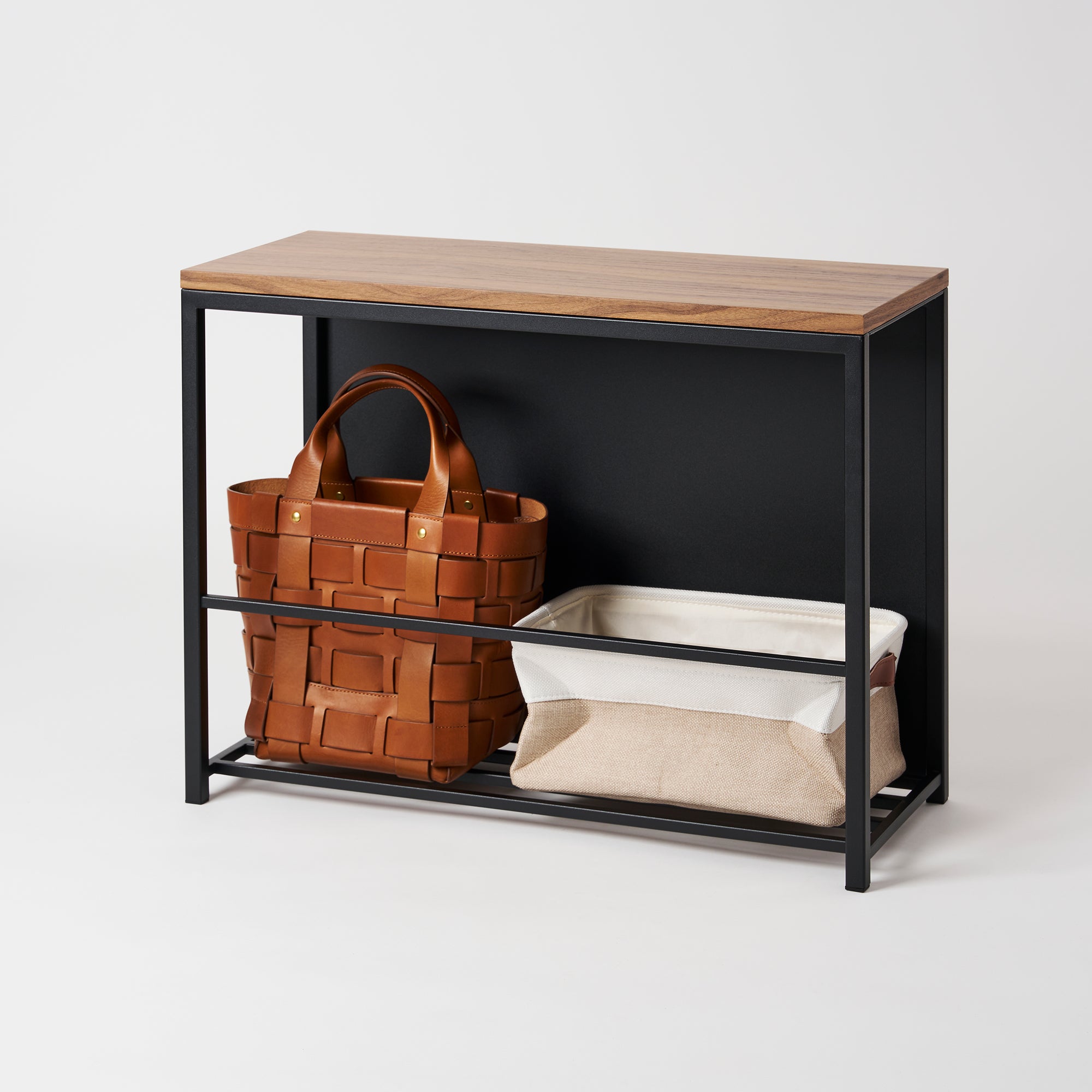 Entryway Storage Organizer & Bench (18 H) - Steel + Wood - Image 10