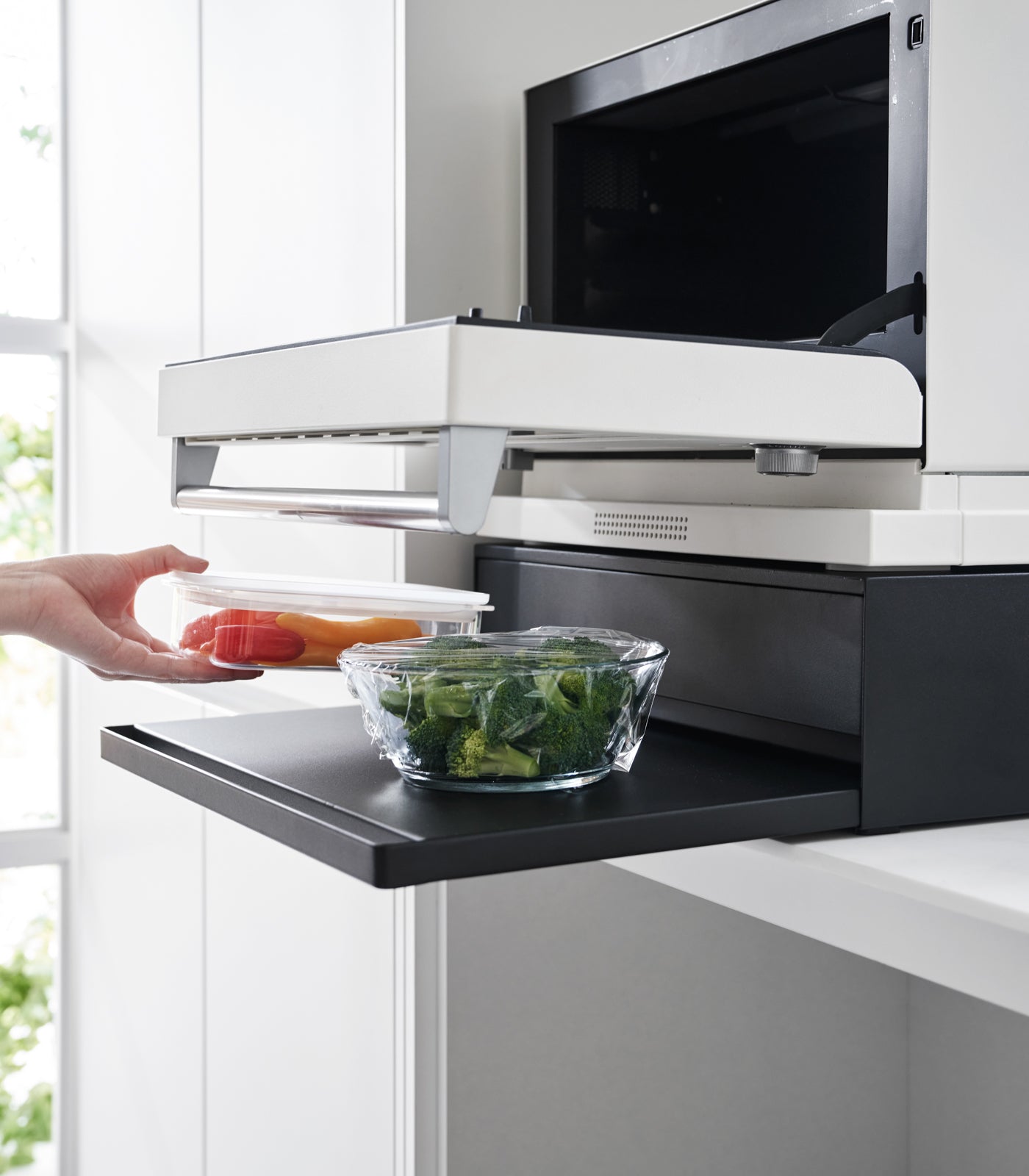 Countertop Drawer with Pull-Out Shelf - Steel - Image 15