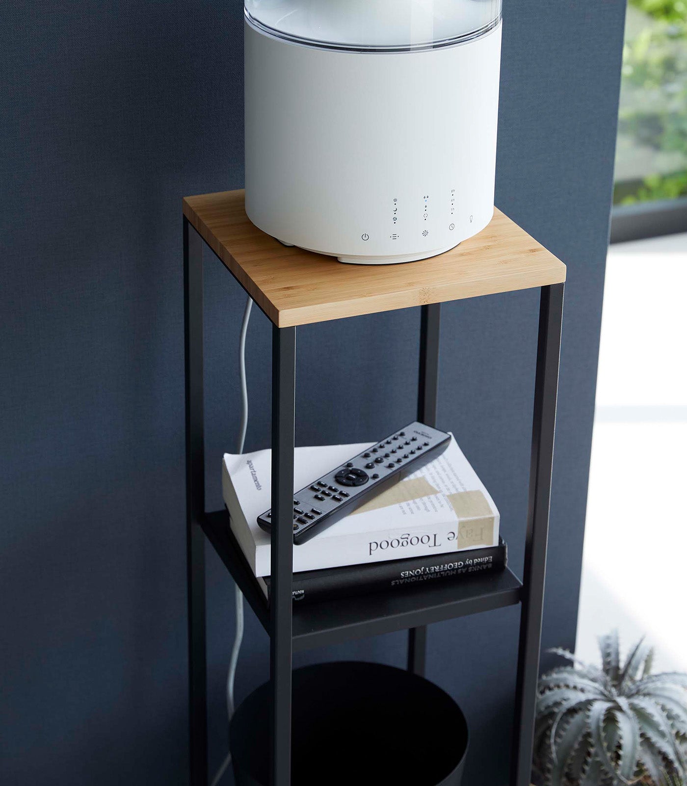 Two-Tier Display & Storage Shelf (31.5 H) - Steel + Wood - Image 14