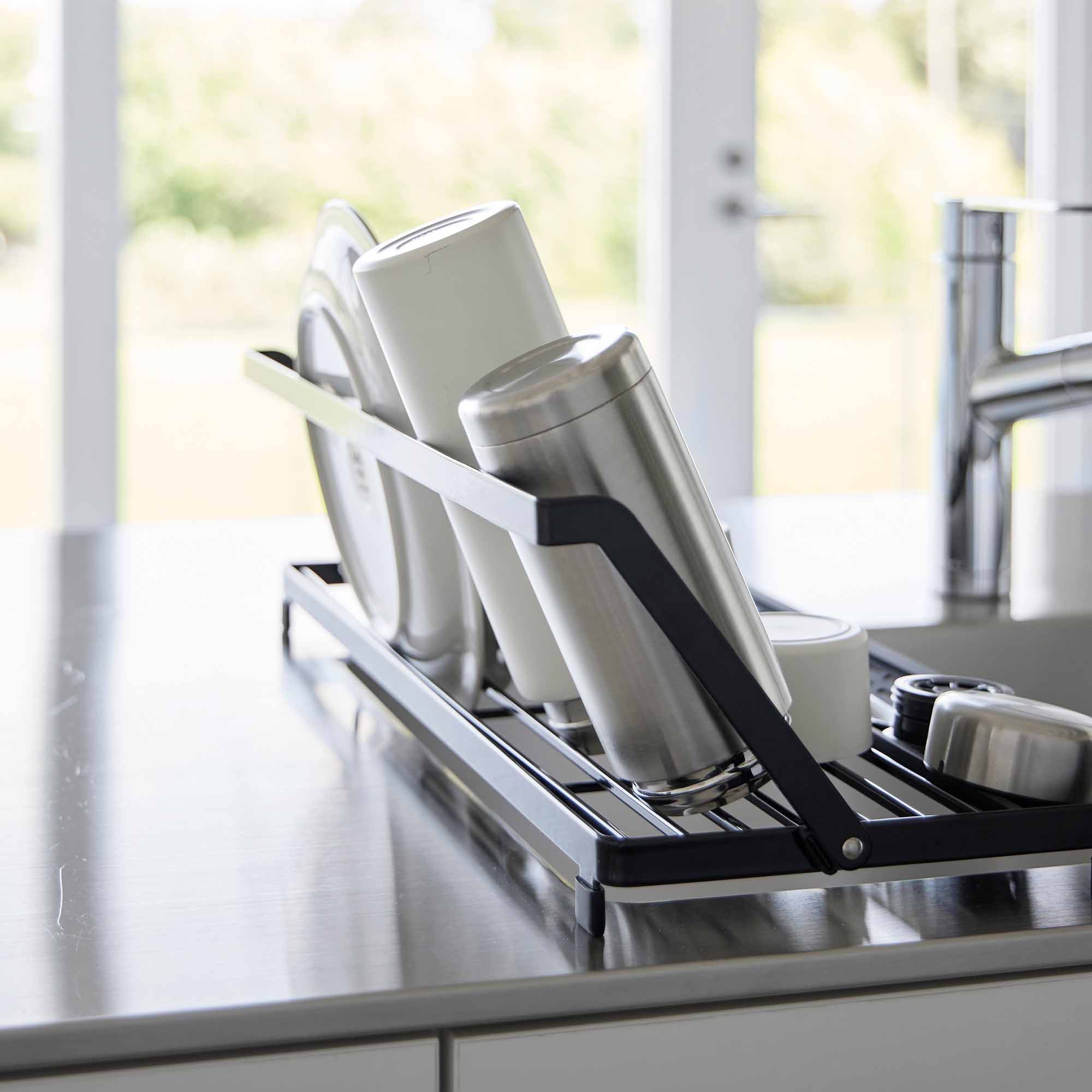 Slim Over-the-Sink Dish Drying Rack - Steel - Image 14