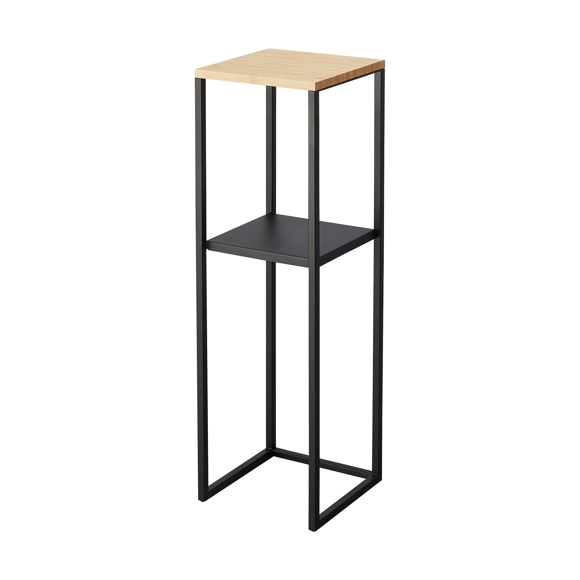 Two-Tier Display & Storage Shelf (31.5 H) - Steel + Wood - Image 16