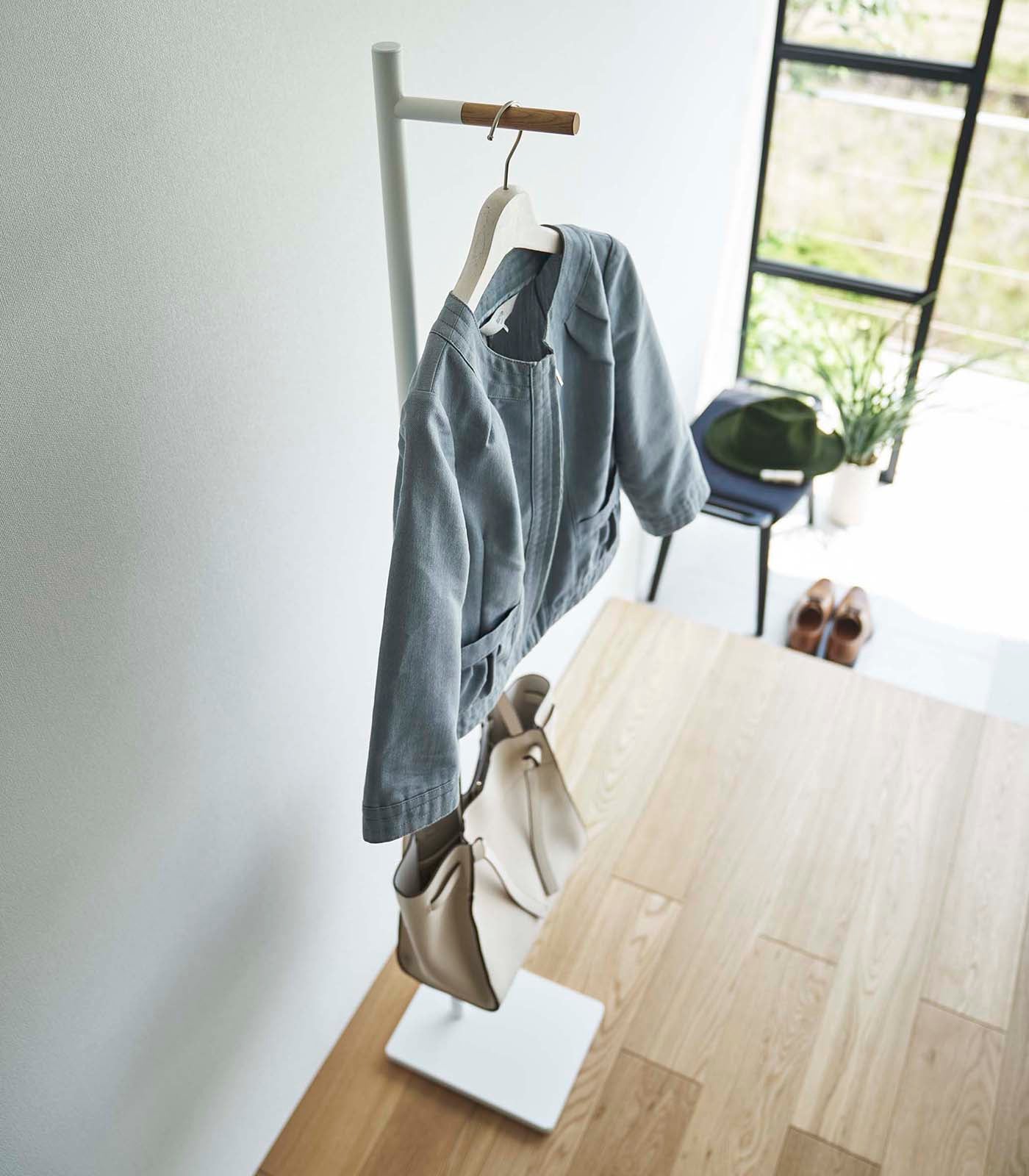 Coat Rack (63.98 H) - Steel + Wood - Image 2