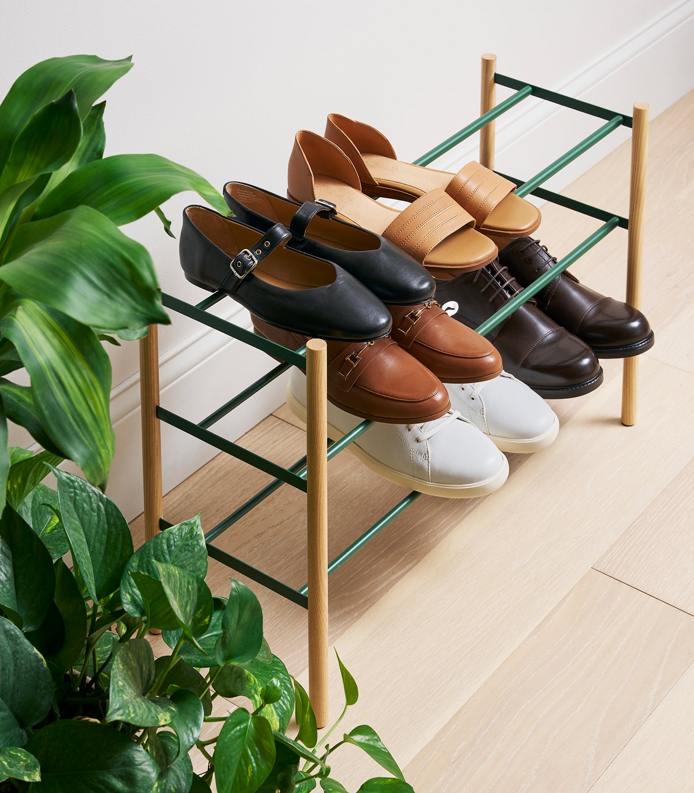 Expandable Shoe Rack (18 H) - Steel + Wood - Image 10