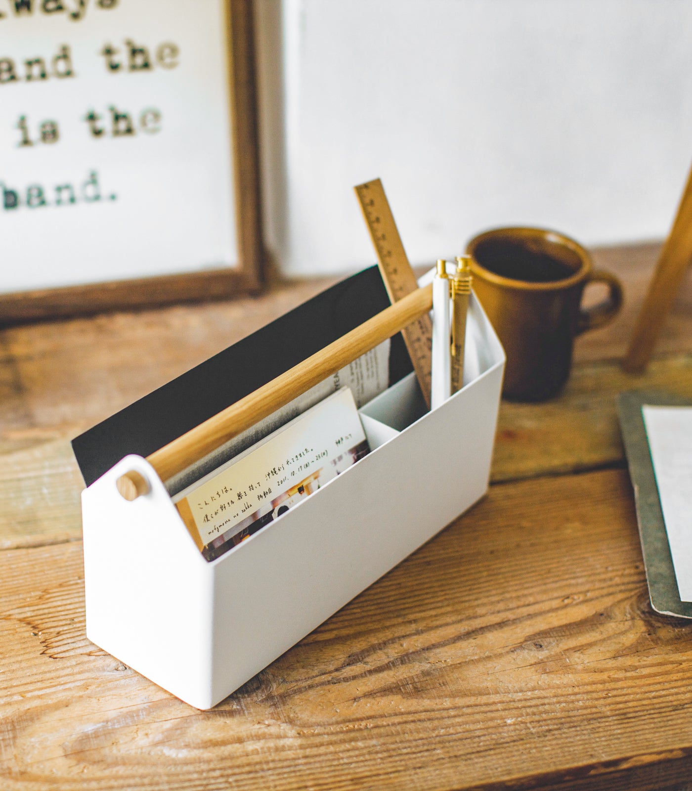 Pen + Desk Organizer - Large - Steel + Wood - Image 2