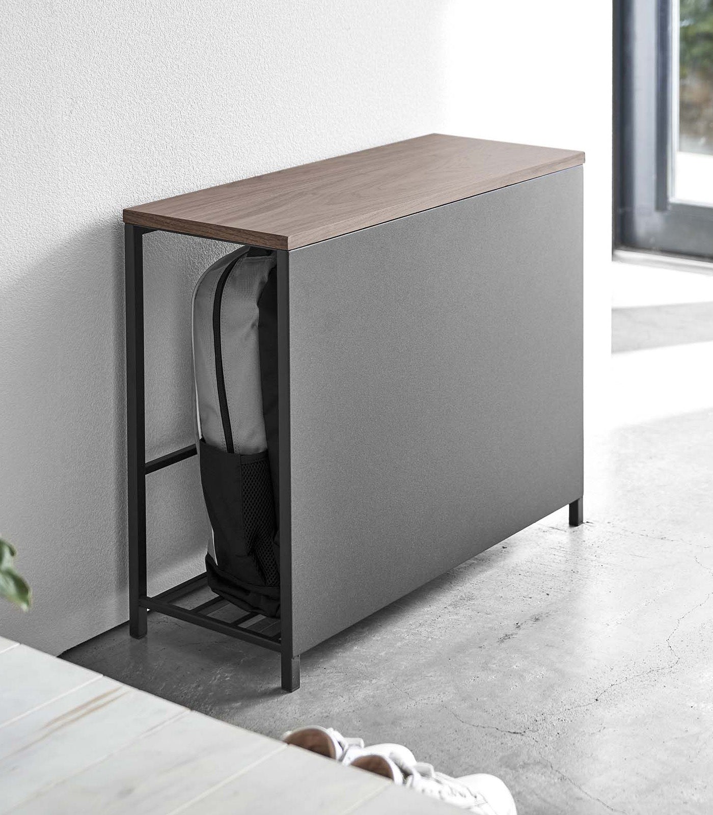 Entryway Storage Organizer & Bench (18 H) - Steel + Wood - Image 11