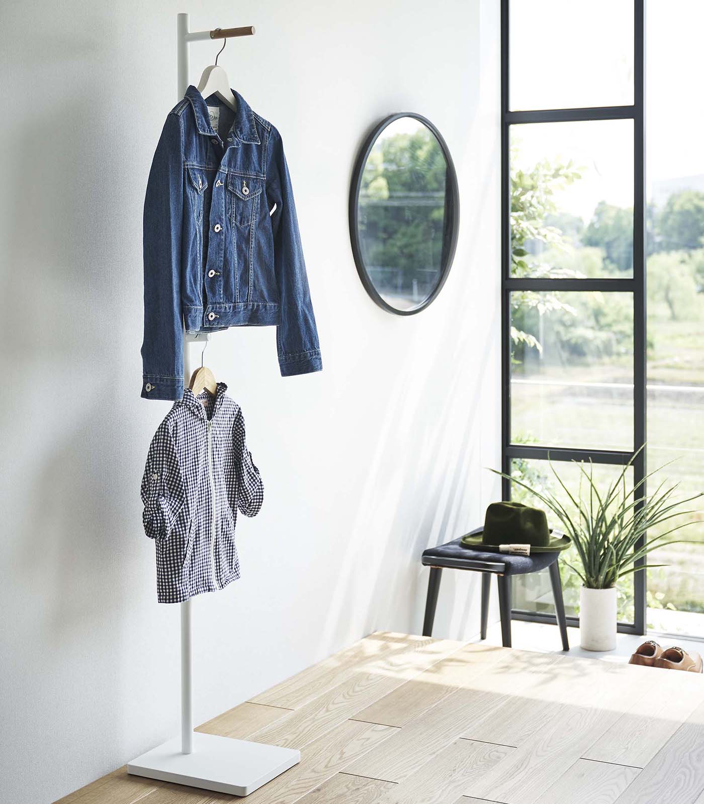 Coat Rack (63.98 H) - Steel + Wood - Image 6