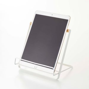 Tablet and Cookbook Stand - Steel + Wood