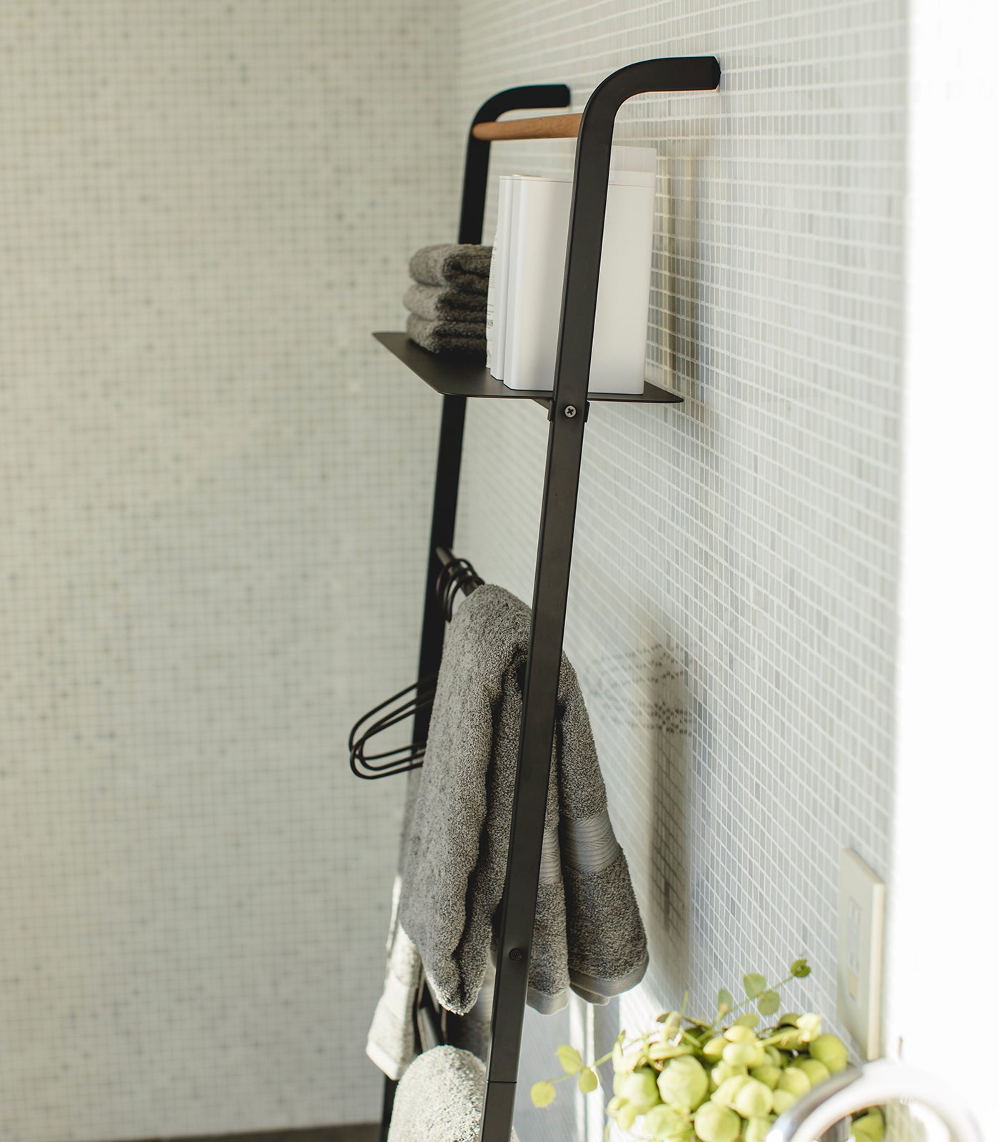 Leaning Storage Ladder With Shelf (63 H) - Steel - Image 14