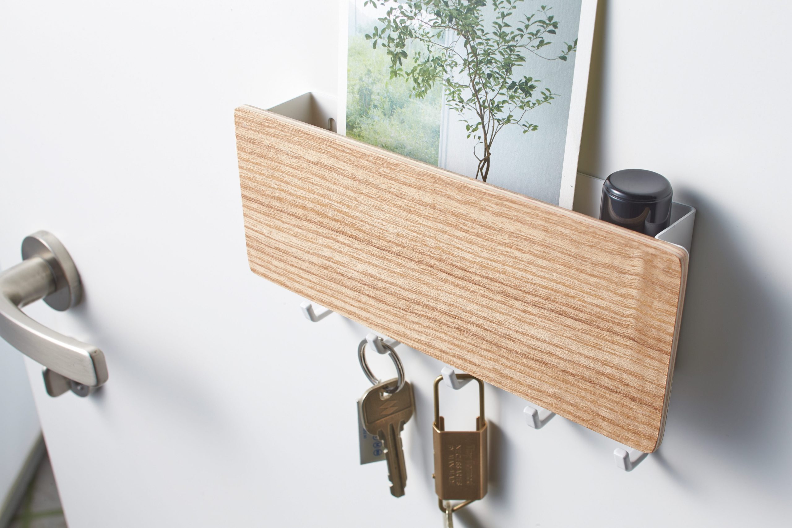 Magnetic Key Rack - Steel + Wood - Image 3