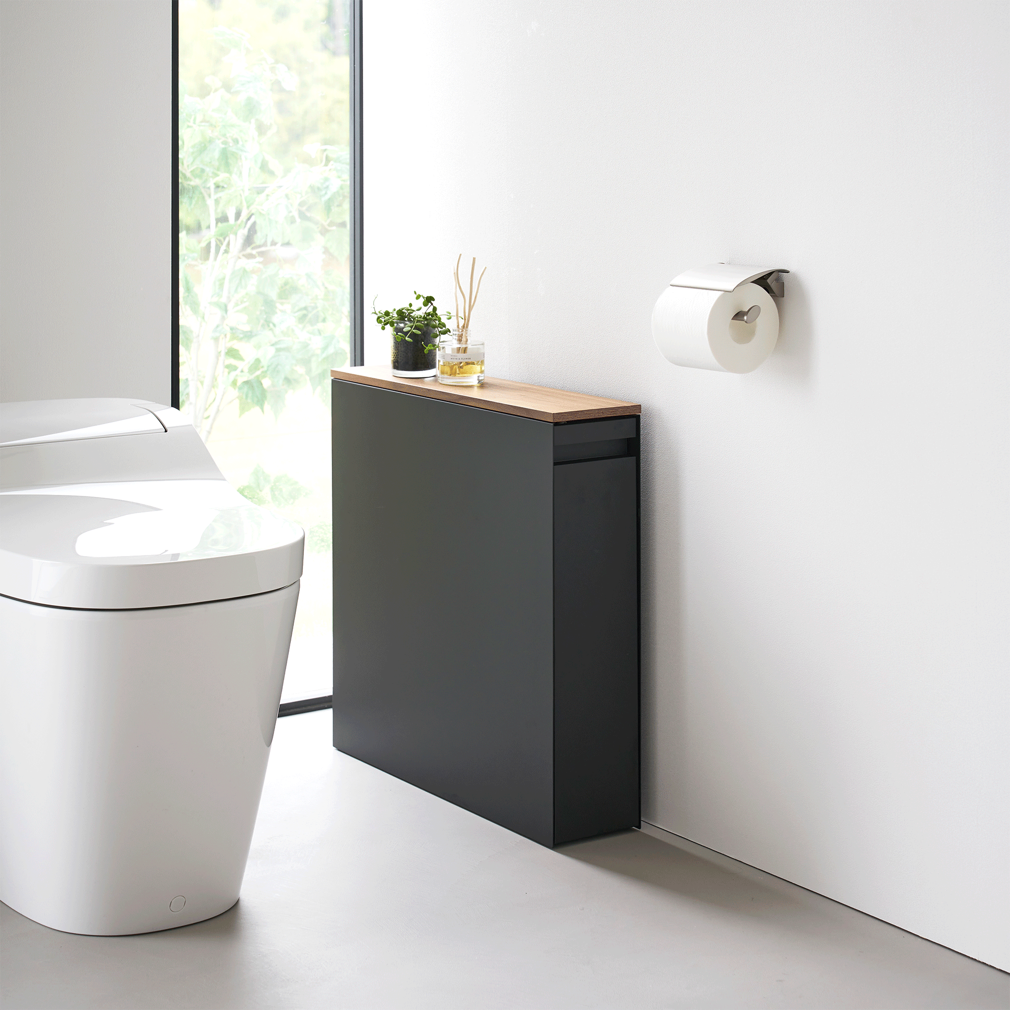 Pull-Out Bathroom Storage Cabinet - Steel + Wood - Image 11