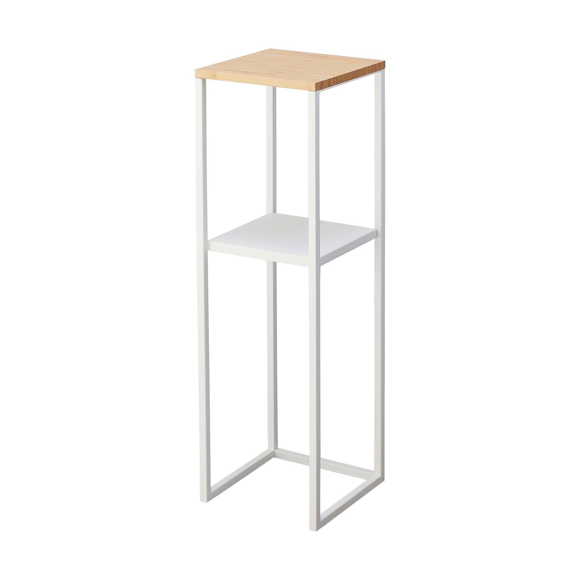 Two-Tier Display & Storage Shelf (31.5 H) - Steel + Wood - Image 8