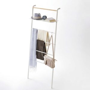 Leaning Storage Ladder With Shelf (63 H) - Steel