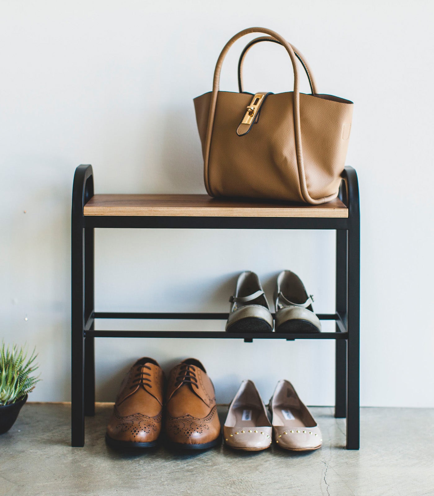 Shoe Organizer & Bench (18 H) - Steel + Wood - Image 11