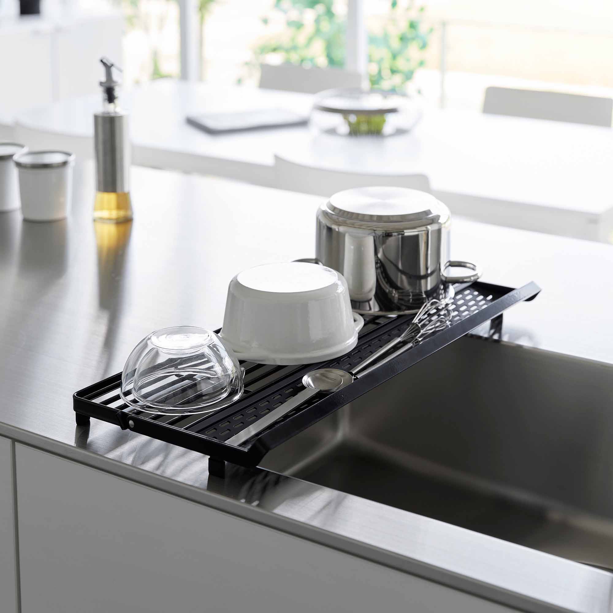 Slim Over-the-Sink Dish Drying Rack - Steel - Image 13