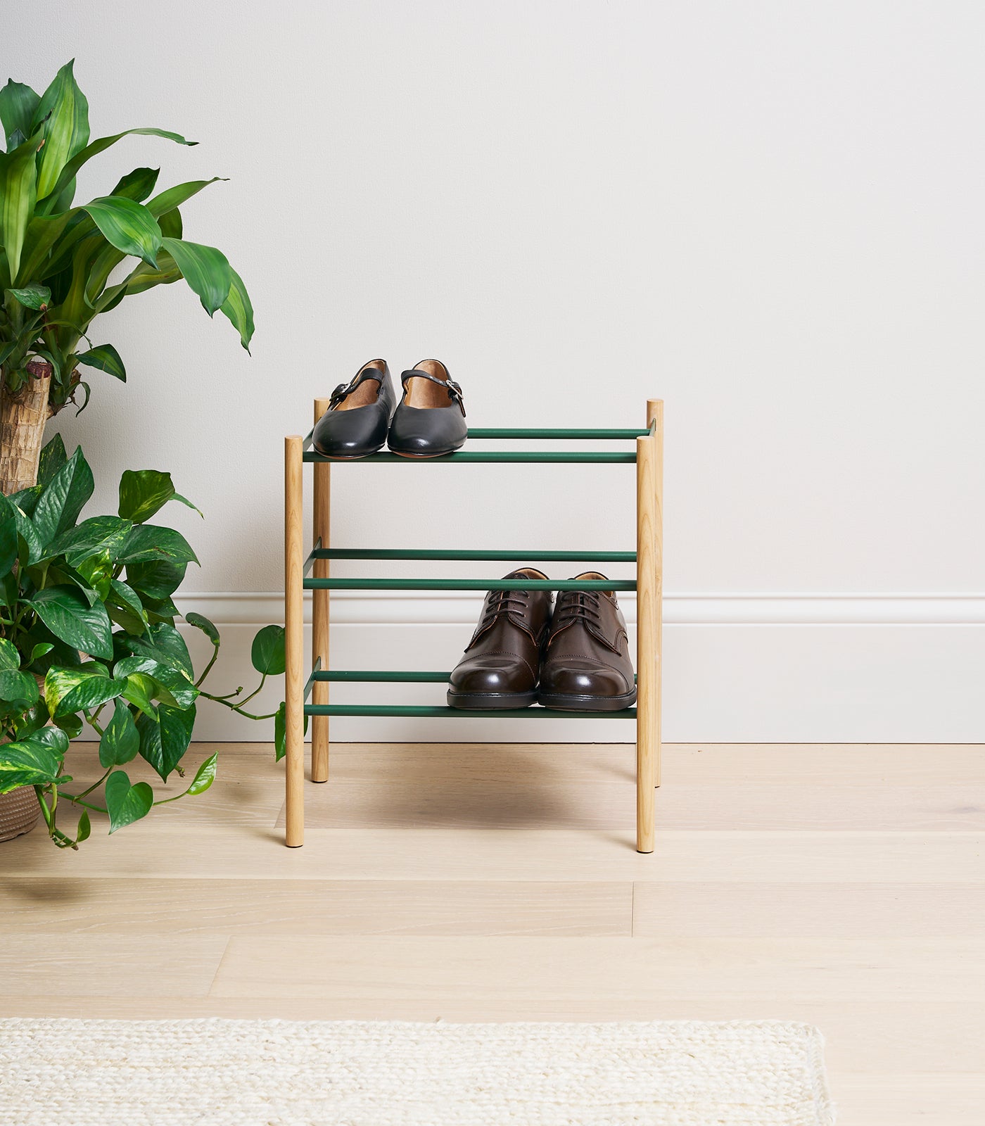 Expandable Shoe Rack (18 H) - Steel + Wood - Image 13