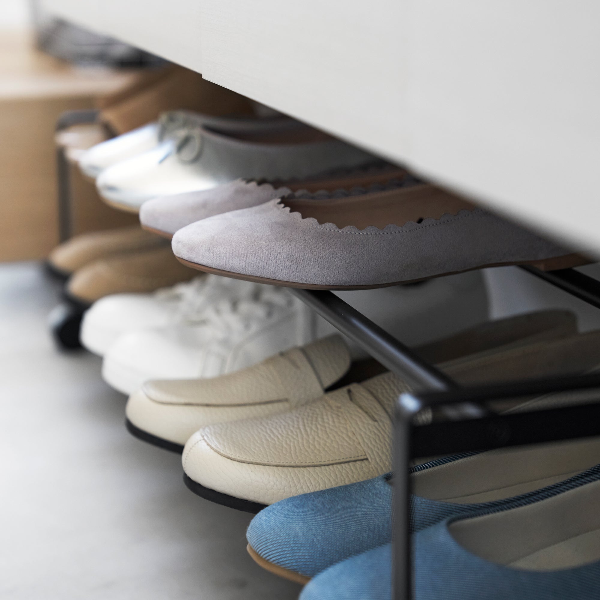 Two-Tier Rolling Shoe Rack ( H) - Steel - Image 13