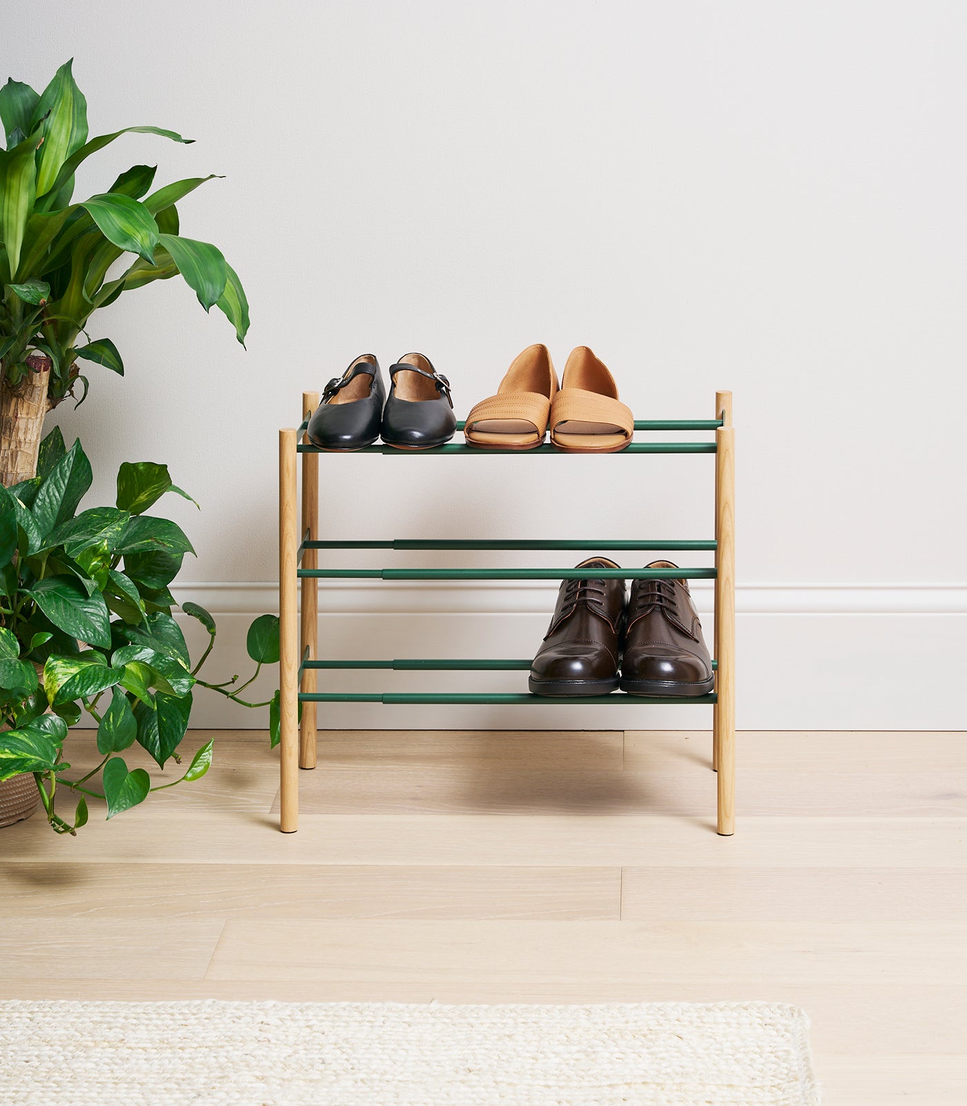 Expandable Shoe Rack (18 H) - Steel + Wood - Image 14