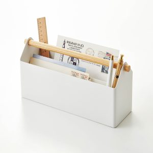 Pen + Desk Organizer - Large - Steel + Wood