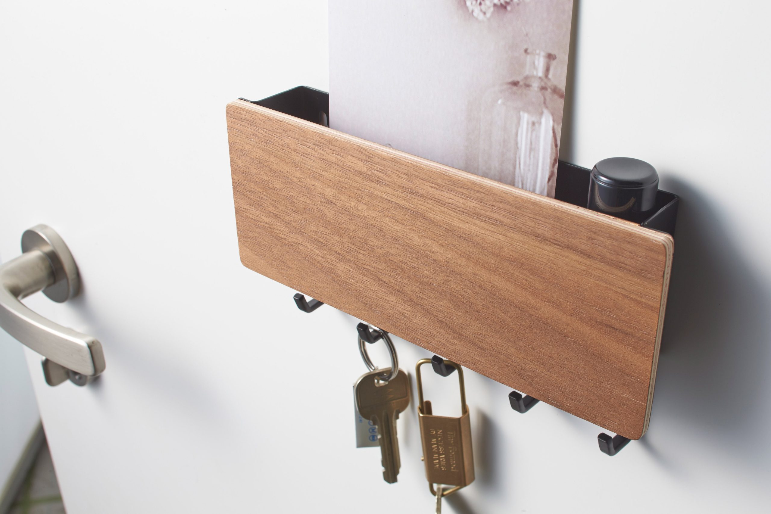 Magnetic Key Rack - Steel + Wood - Image 7