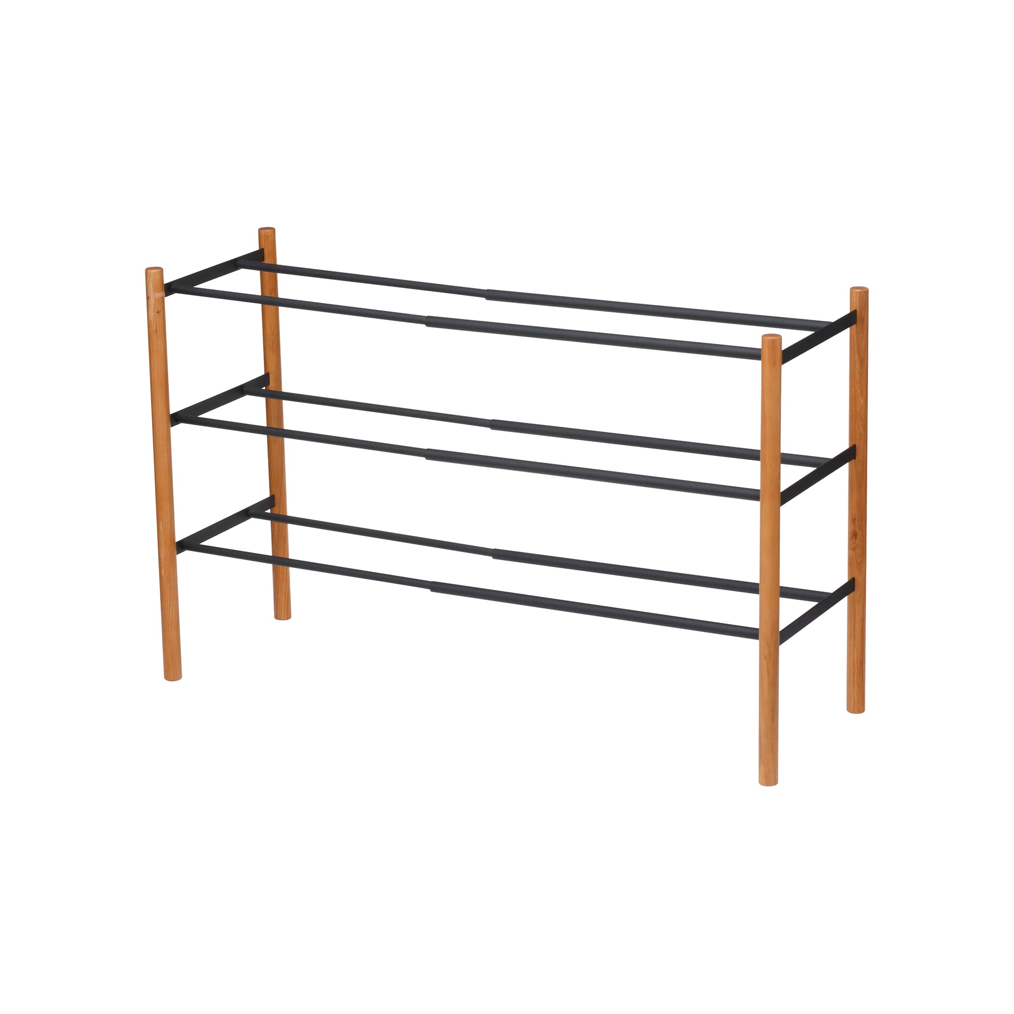 Expandable Shoe Rack (18 H) - Steel + Wood - Image 8