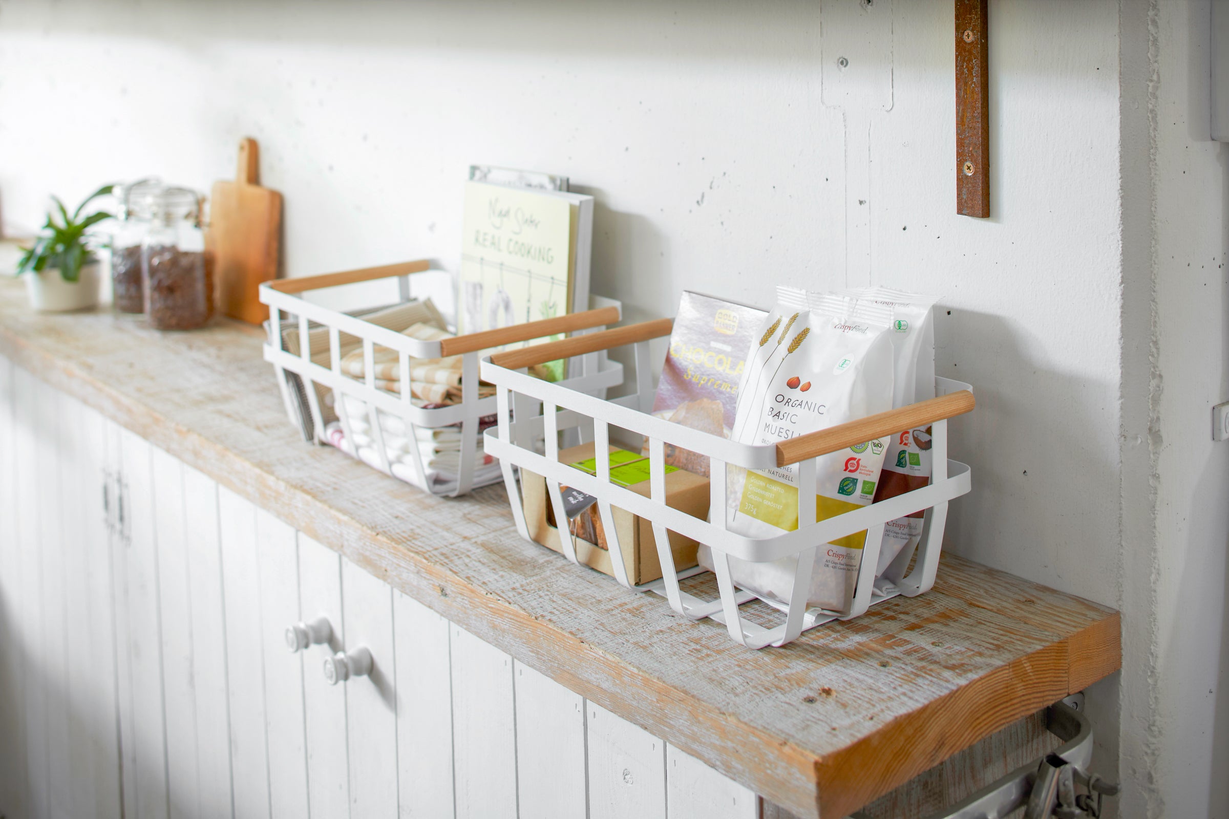 Storage Basket - Medium - Steel + Wood - Image 7