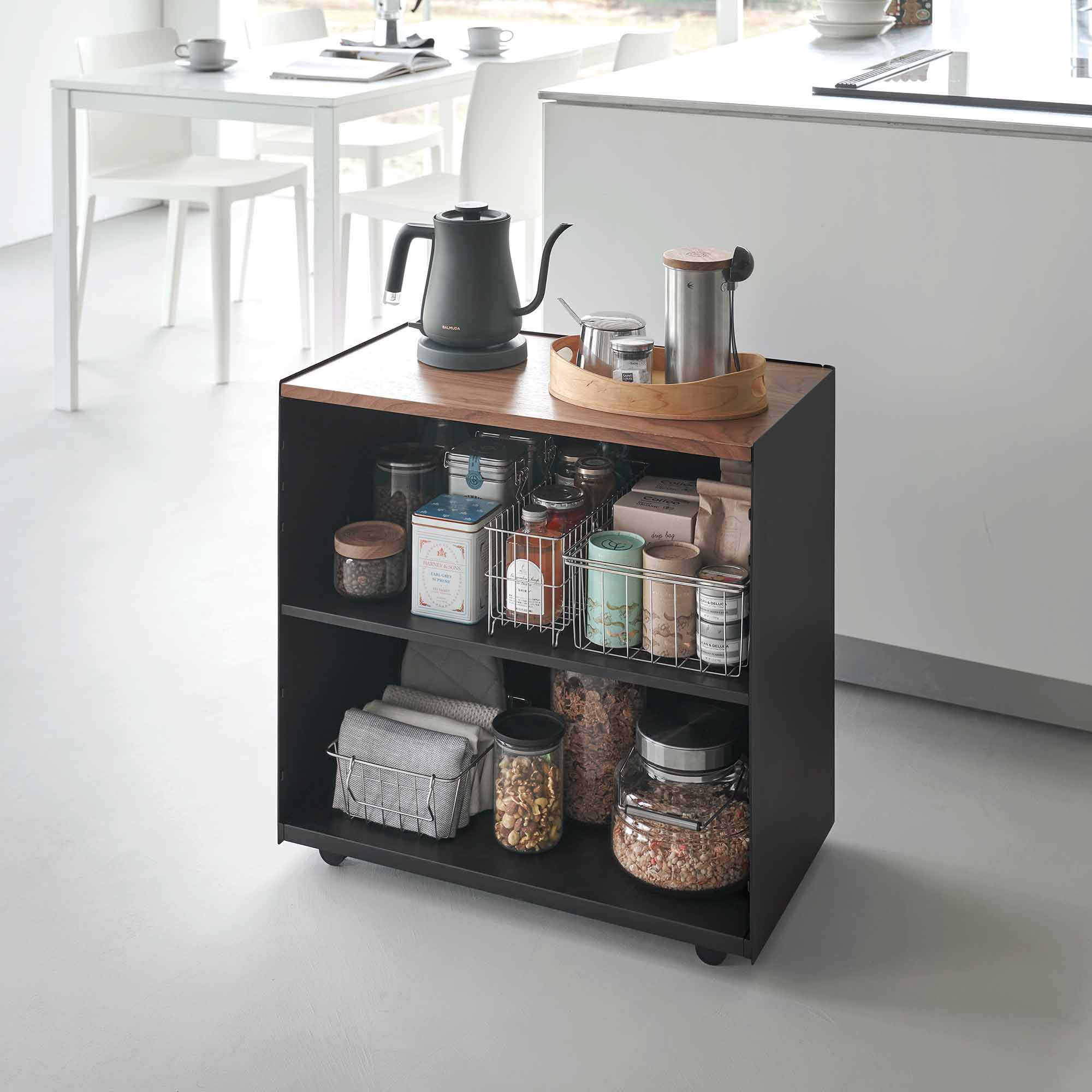 Mobile Hideaway Storage Cart (23 H) - Steel + Wood - Image 11