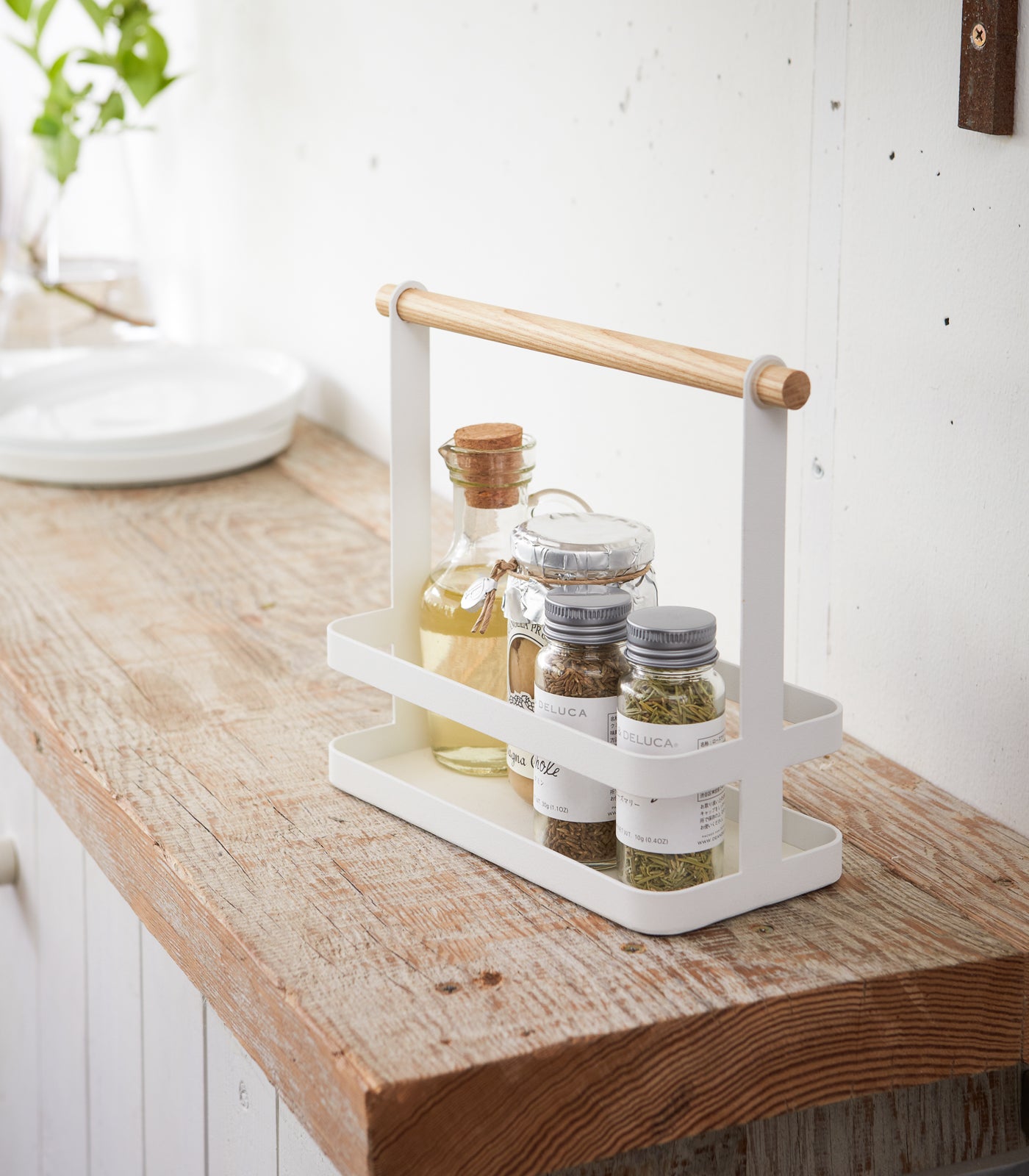 Tabletop Storage Caddy - Steel + Wood - Image 2