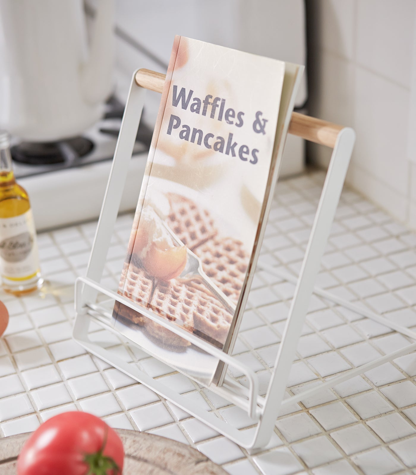 Tablet and Cookbook Stand - Steel + Wood - Image 5