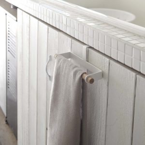 Cabinet Door Dish Towel Hanger - Steel + Wood