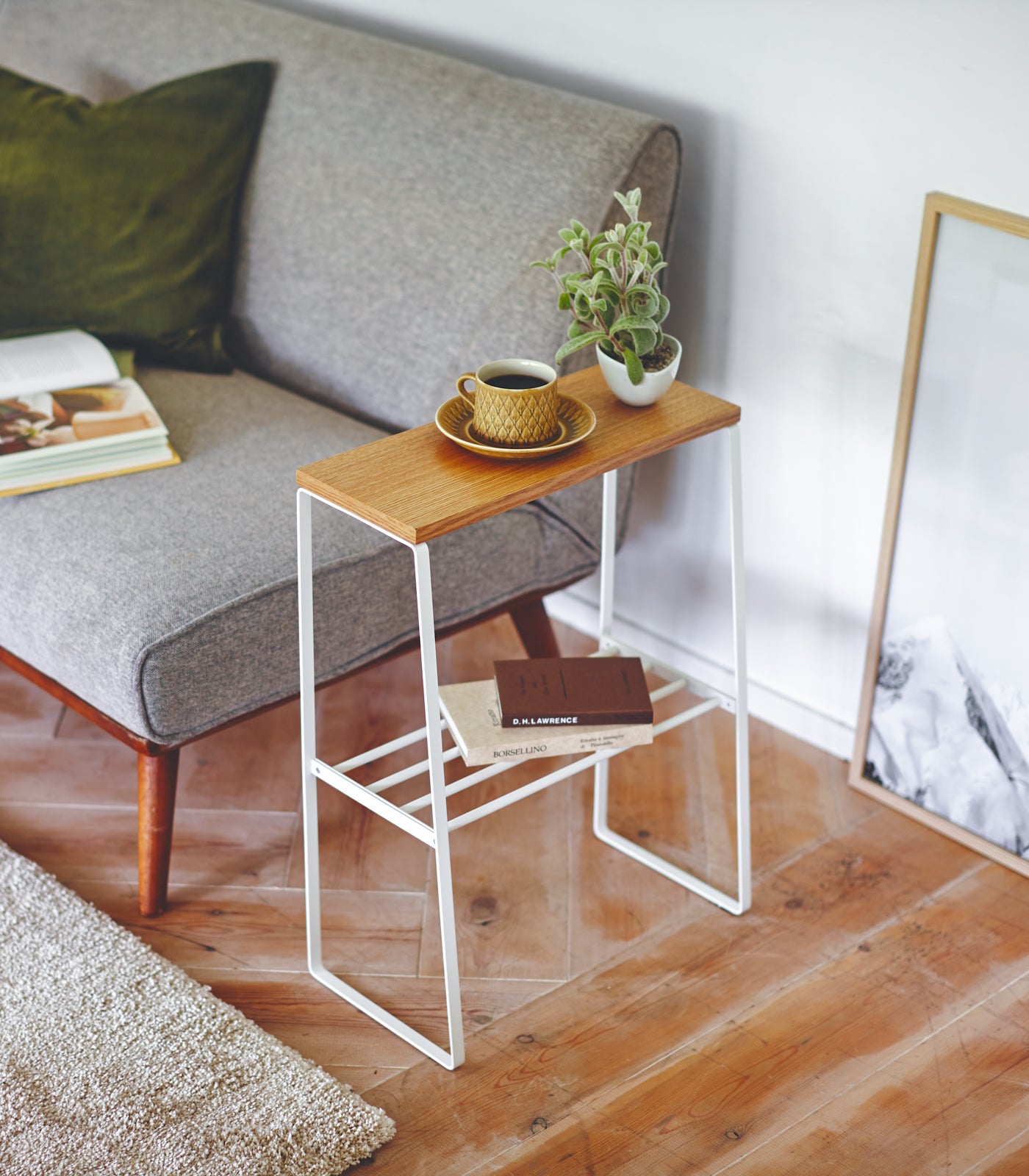 End Table (22 H) - Steel + Wood