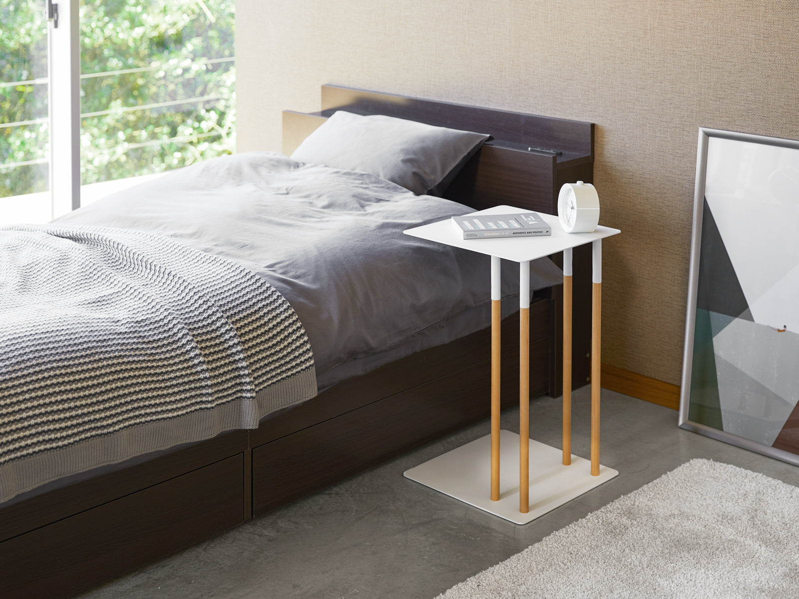 C Side Table (22 H) - Steel + Wood - Image 3