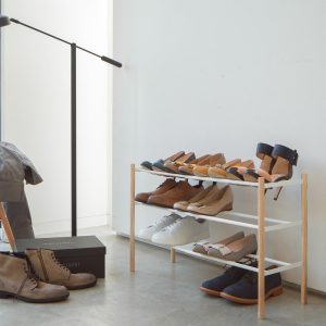 Expandable Shoe Rack (18 H) - Steel + Wood