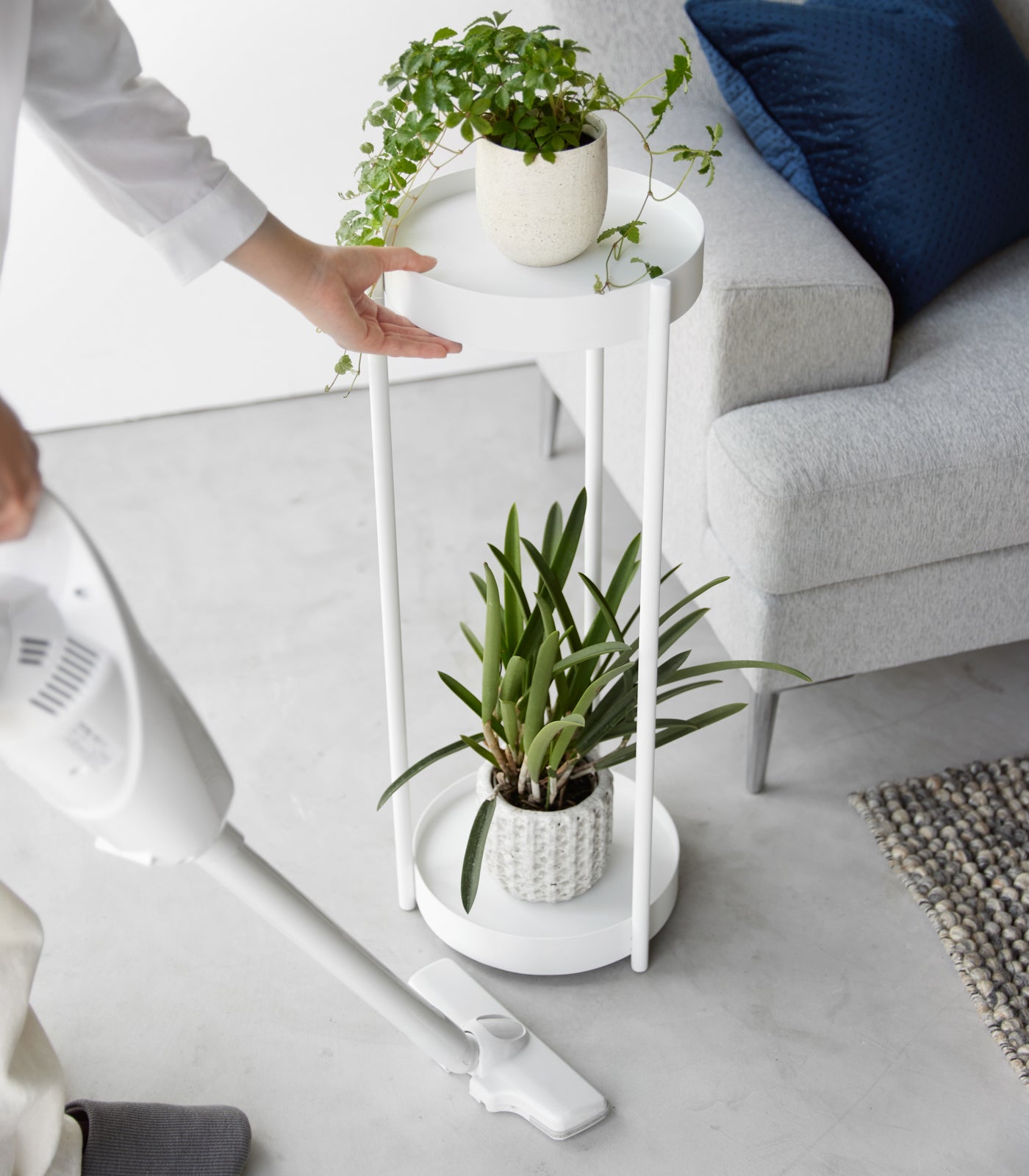 Two-Tier Rolling Plant Stand (28 H) - Steel - Image 6