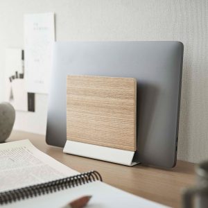 Slim Laptop Stand - Steel + Wood
