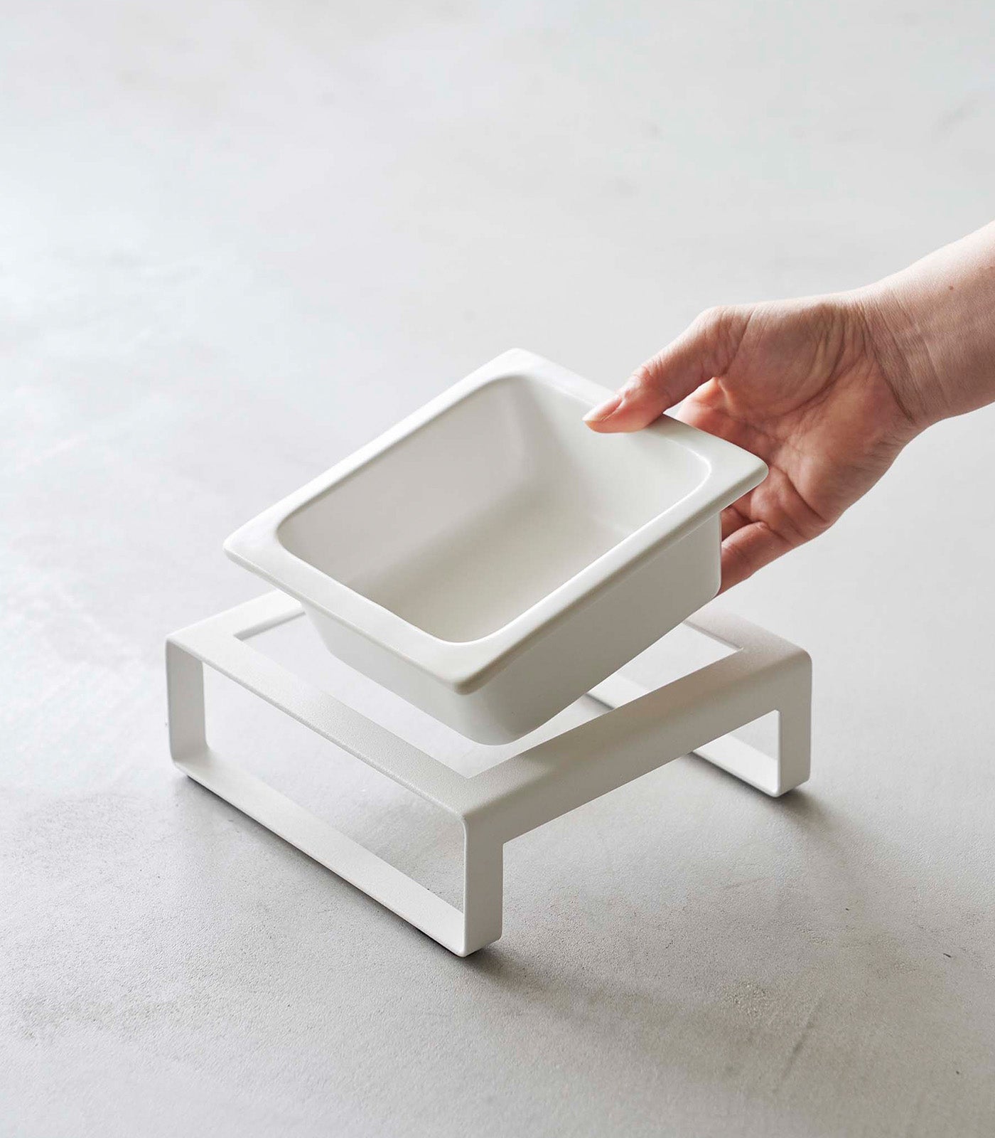 Single Pet Food Bowl - Steel + Ceramic - Image 3