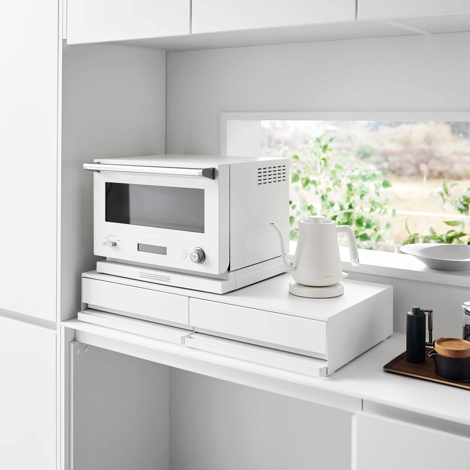 Countertop Drawer with Pull-Out Shelf - Wide - Steel - Image 4