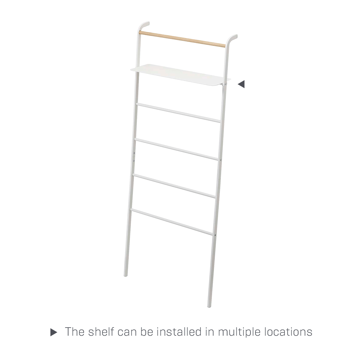Leaning Storage Ladder With Shelf (63 H) - Steel - Image 2