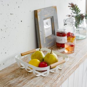 Fruit Basket - Steel + Wood