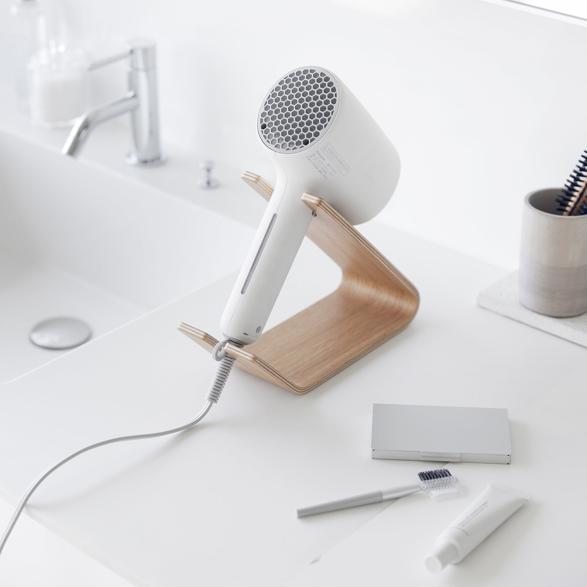 Hair Dryer and Iron Stand - Wood - Image 3